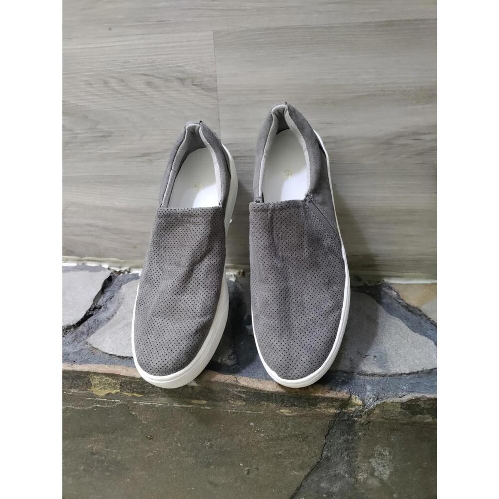 Dr Scholls Shoes Womens  Madison Perf Slip On Sneakers Grey Fabric Casual SZ 10